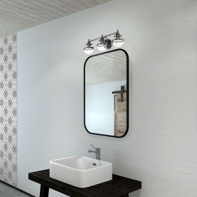 Livex Lighting Oldwick 3 - Light Vanity in  Polished Black Chrome