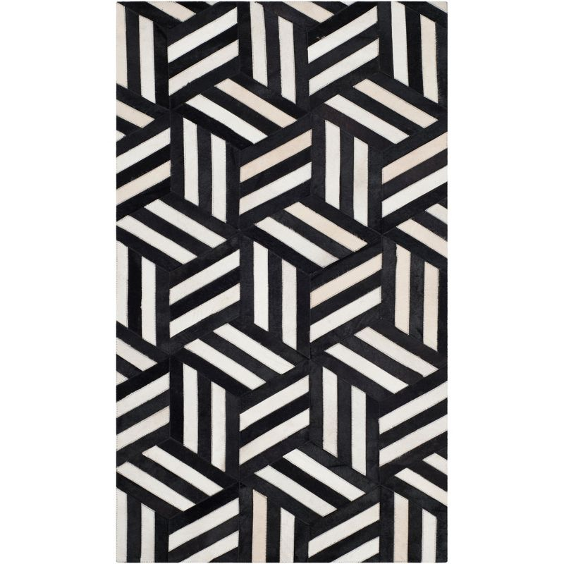Studio Leather STL219 Hand Woven Accent Rug - Ivory/Black - 2'3"x5' - Safavieh.