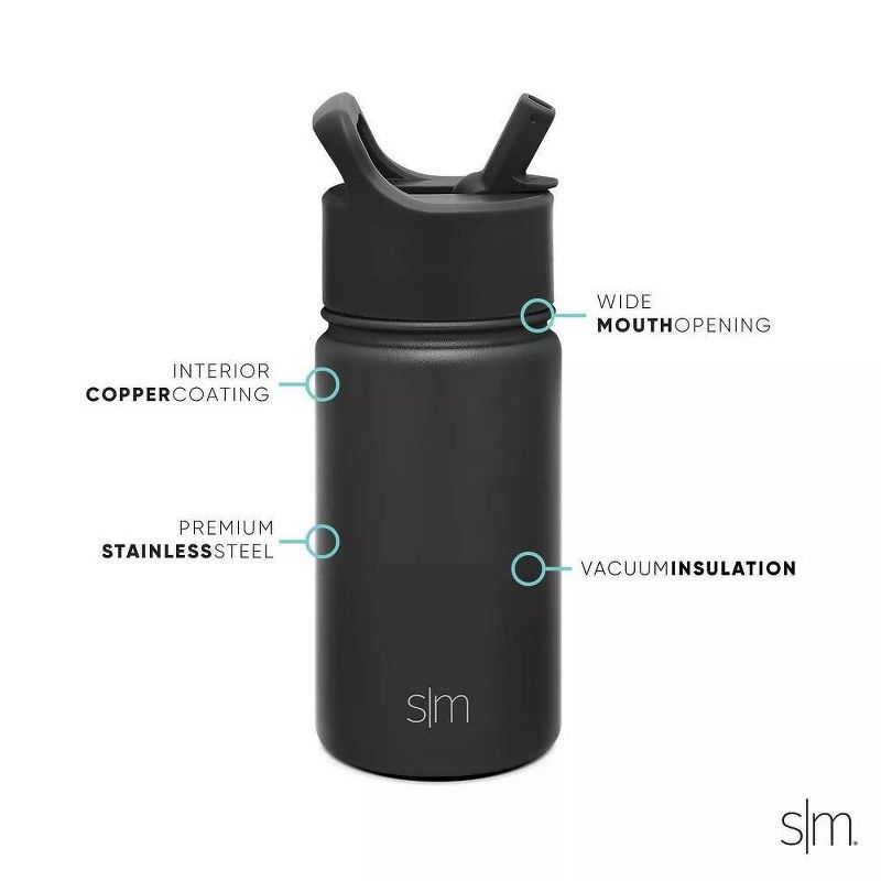 Simple Modern 14oz Stainless Steel Summit Bluey Water Bottle Blue: Kids & Toddler Portable Drinkware, Dishwasher-Safe