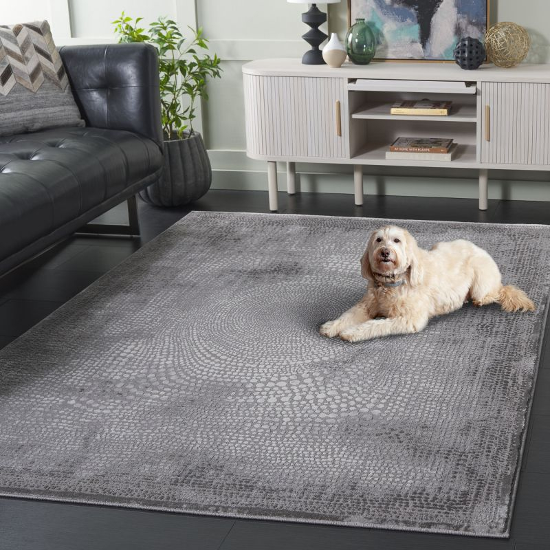 Meadow MDW333 Power Loomed Indoor Area Rug - Grey/Ivory - 6'7"x6'7" - Safavieh