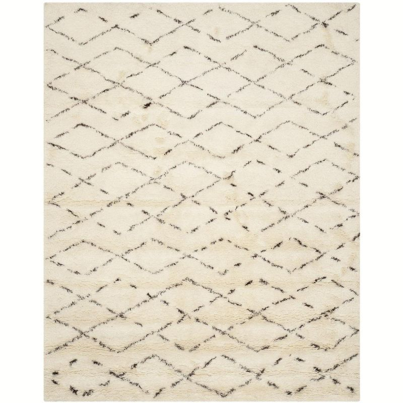 Casablanca CSB847 Hand Tufted Indoor Area Rug - Ivory/Brown - 8'x10' - Safavieh