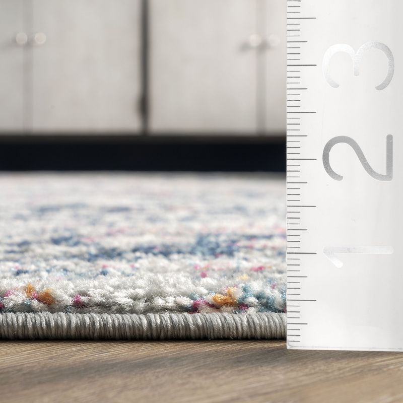 Nuloom Lilah Medallion 2x3 Accent Indoor Area Rug for Living Room Bedroom Dining Room Entryway Kitchen, Blue/Multicolor