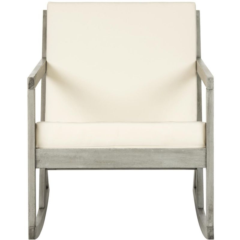 Vernon Rocking Chair Indoor/Outdoor - PAT7013 - Grey/Beige - Safavieh