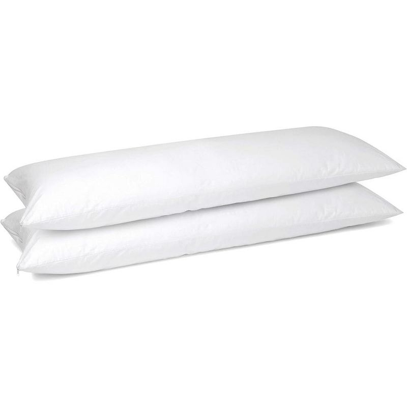 Poly-Cotton Zippered Pillow Cover  - Protects from Dirt, Dust, and Debris -200 Thread Count