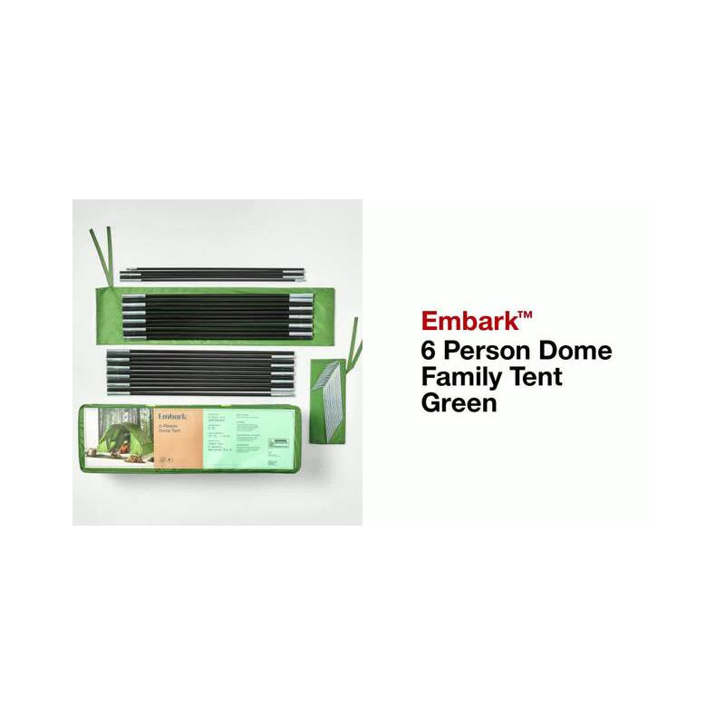 6 Person Dome Family Tent Green - Embark™