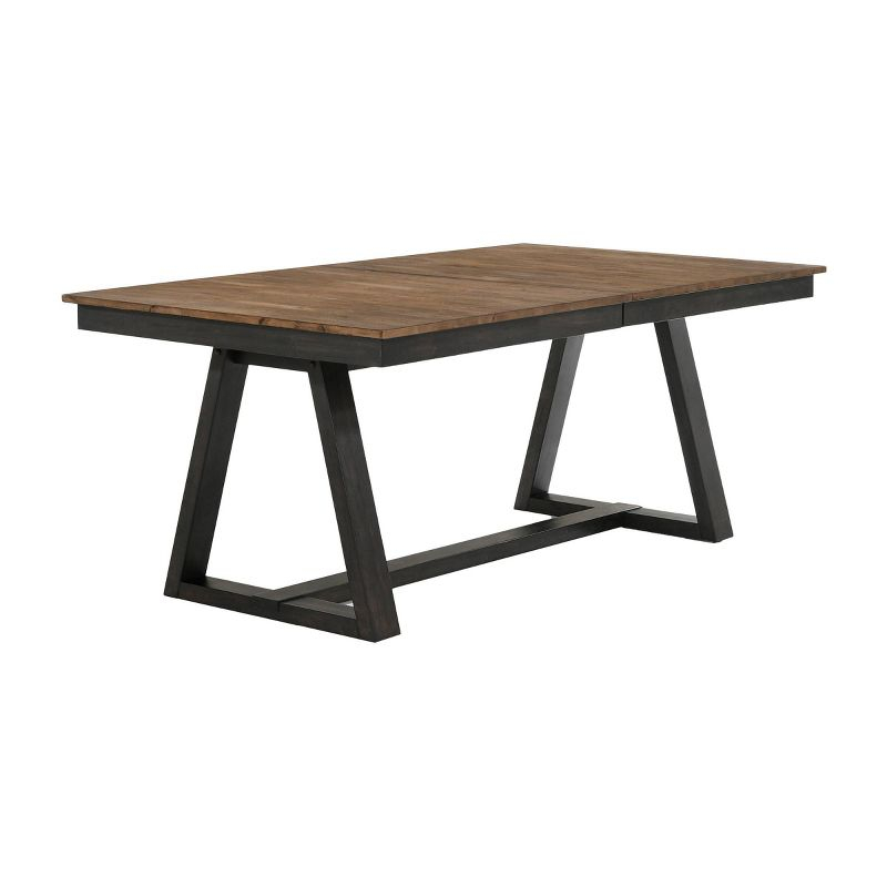 Harper Rectangular Dining Table Brushed Brown/Pecan - Intercon