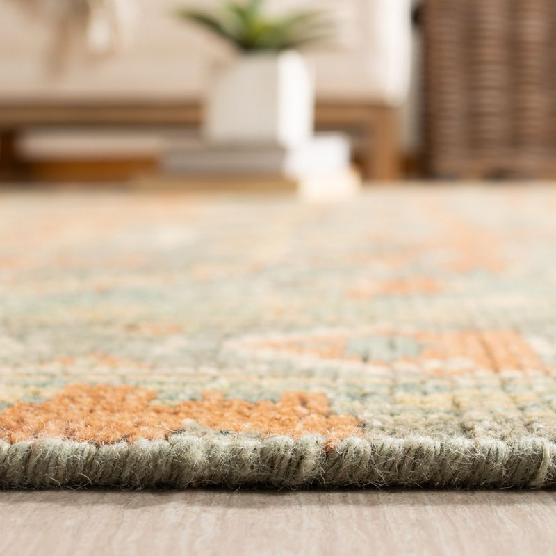 Izmir IZM101 Hand Knotted Wool Area Rug - Rust/Taupe- 6' X 9' - Safavieh.