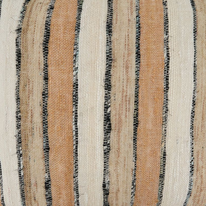 Saro Lifestyle Saro Lifestyle Striped Design Cotton Throw Pillow Cover, Natural, 16" x 24"