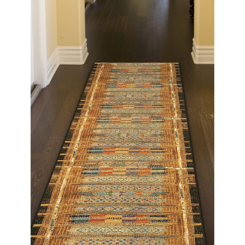 Liora Manne Marina Stripe Indoor/Outdoor Rug Gold 1'11" x 7'6"