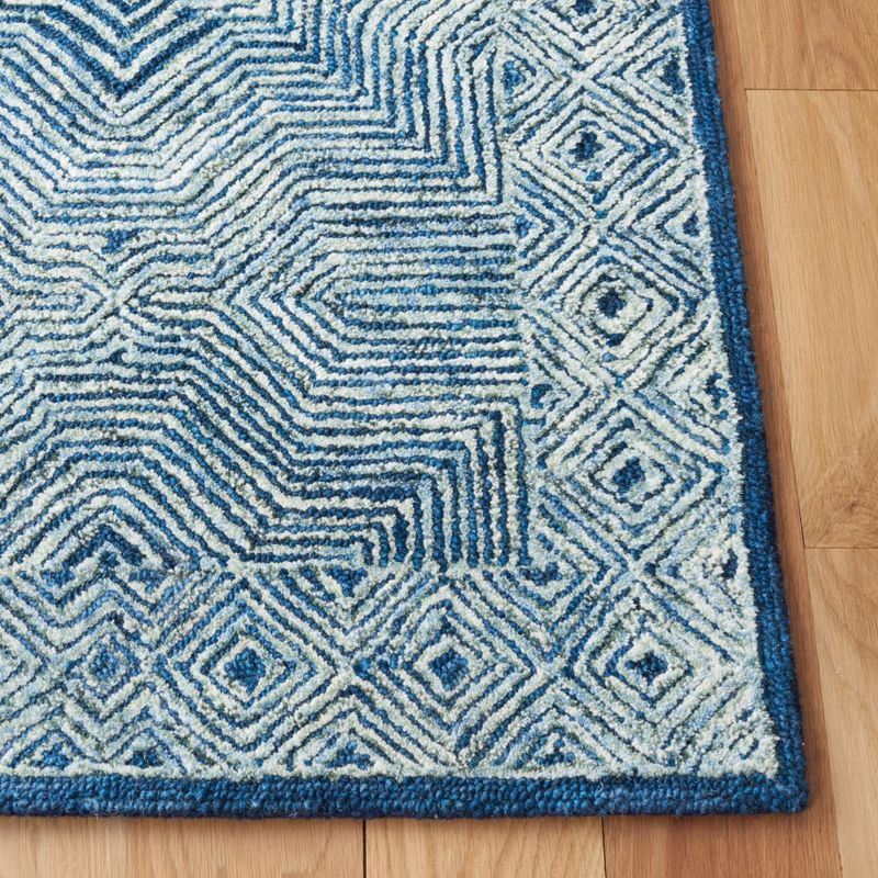 Micro-Loop MLP975 Hand Tufted Area Rug - Navy - 5'x8' - Safavieh.