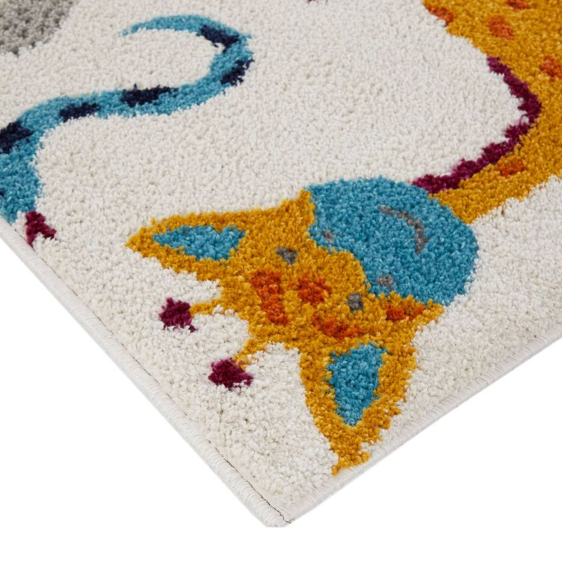 5'3"x7' Henry Animals Kids' Rug Cream - Balta Rugs: Jungle Animals, Kids Room Carpet, UV & Stain Resistant