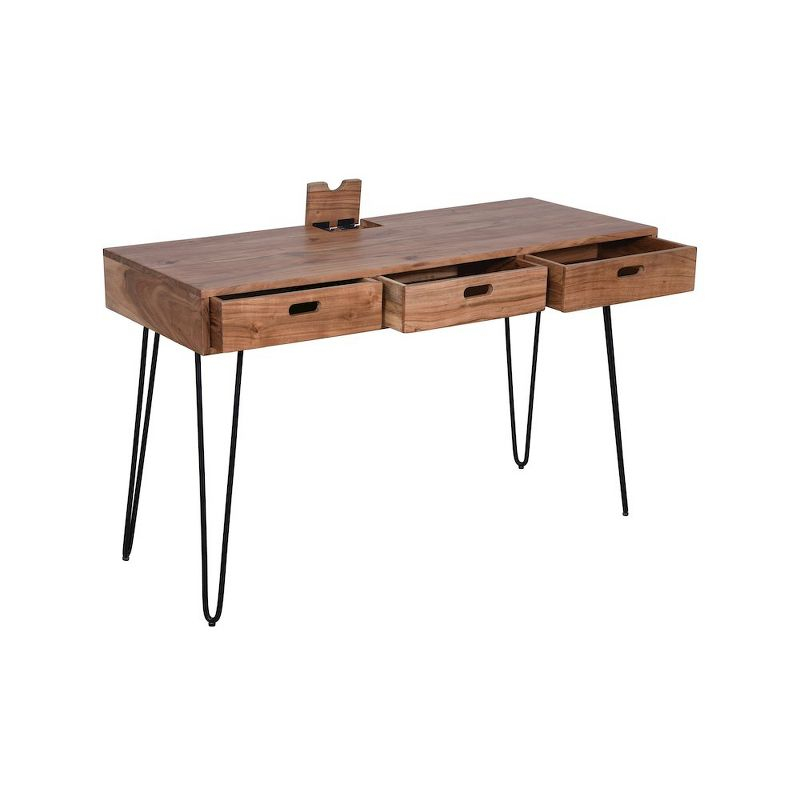 Jofran, Rollins Solid Acacia USB Charging Desk
