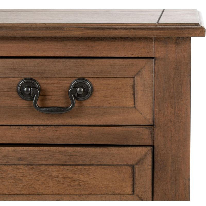 Primrose 3 Drawer Console Table - Brown - Safavieh