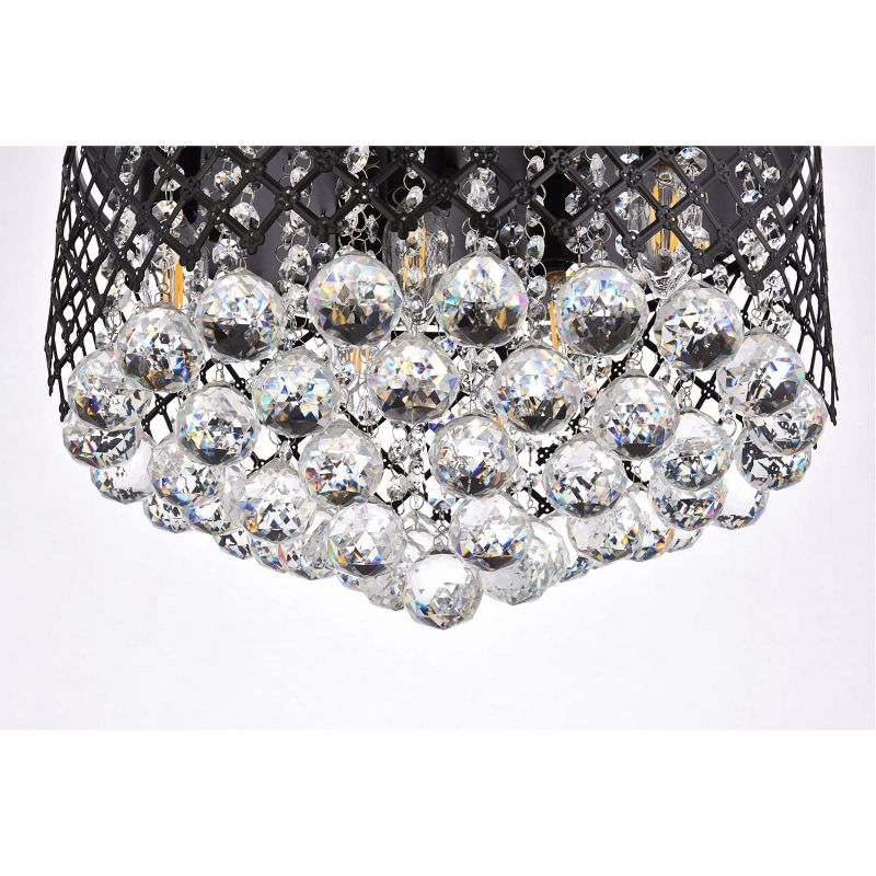 Elegant Lighting Tully 6 lights pendant in black