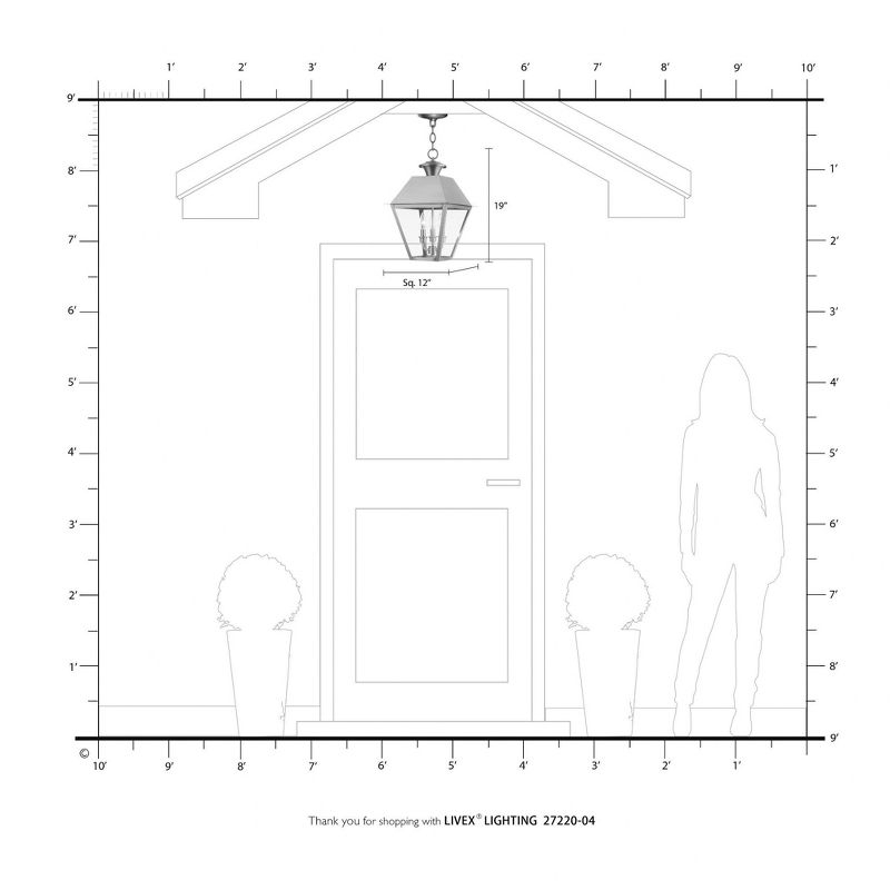 Livex Lighting Mansfield 3 - Light Pendant in  Black