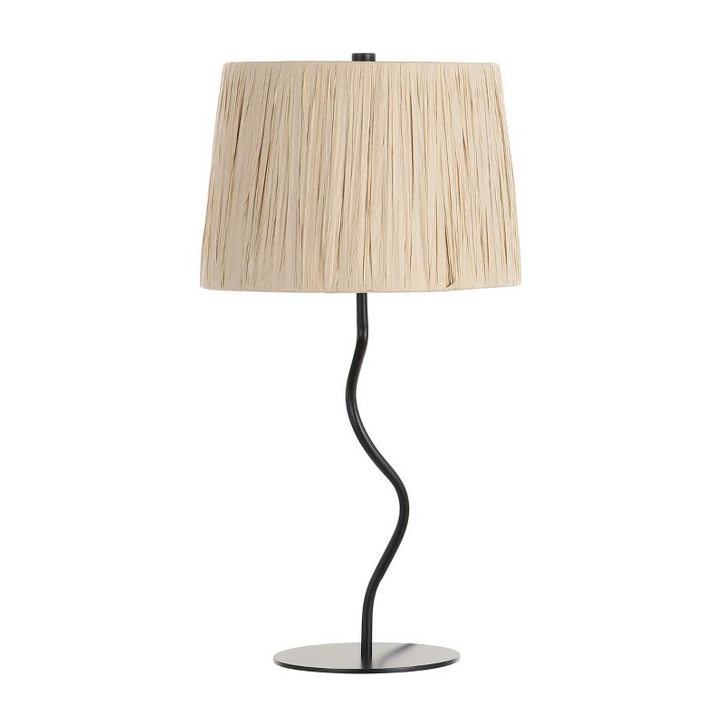 Ziggi Table Lamp - 24.25 Inch Height - TBL4546 - Black/Natural - Safavieh