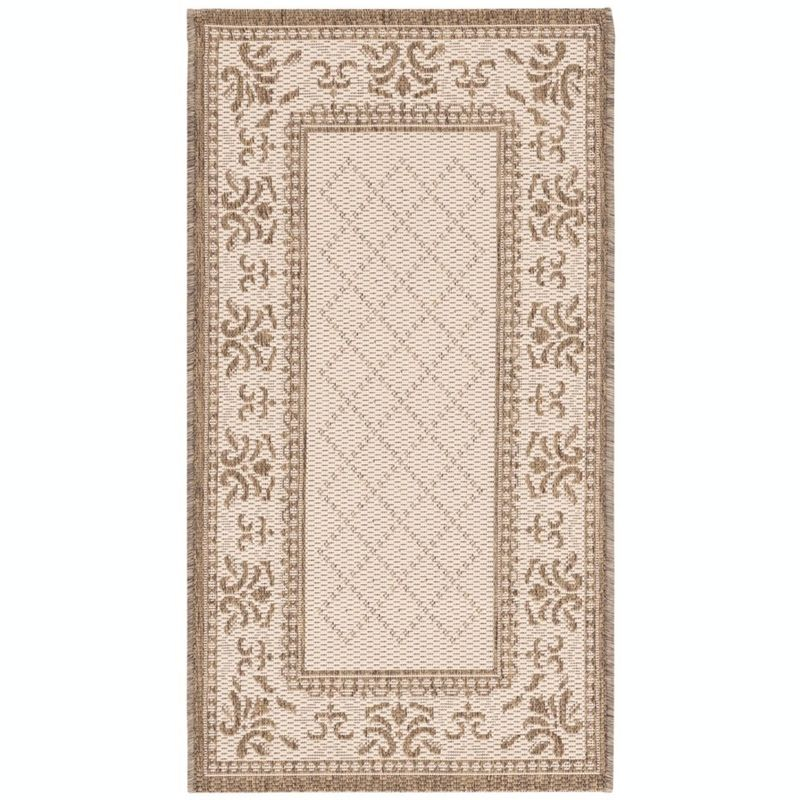 Courtyard CY2098 Power Loomed Indoor and Outdoor Accent Rug - Natural/Brown - 2'x3'7" - Safavieh