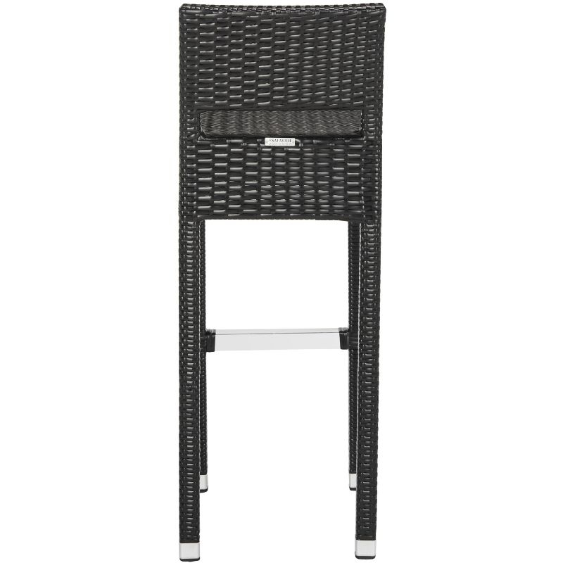 Landry Barstool - Indoor/Outdoor - FOX5212 - Black - Safavieh