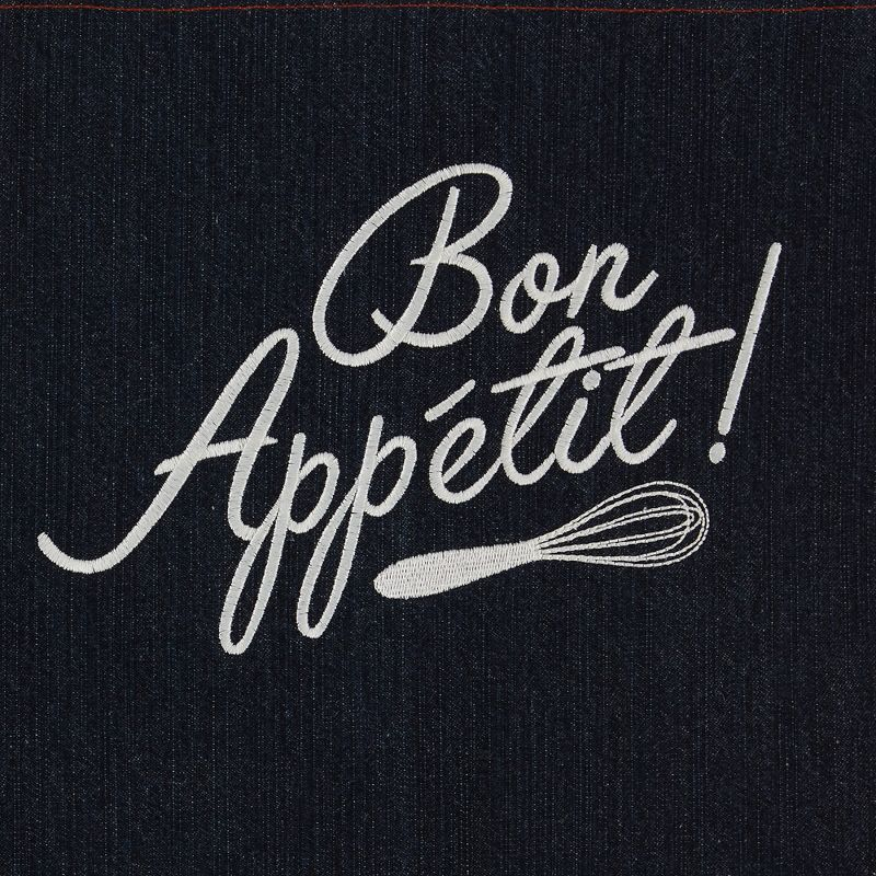 Design Imports Bon Appetit Denim Embroidered Apron