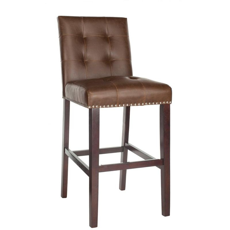 Nikita Bar Stool (Set of 2) - BST6302 - Brown/Espresso - Safavieh