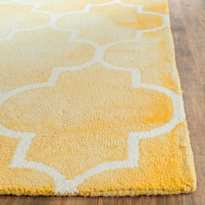 Dip Dye DDY535 Hand Tufted Area Rug - Gold/Ivory - 5'x8' - Safavieh.