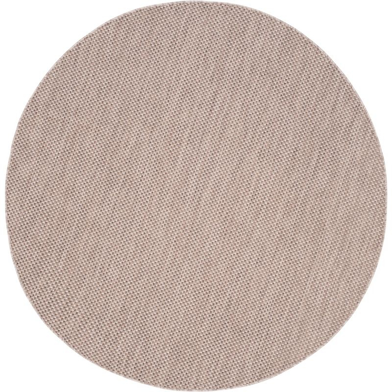 Courtyard CY8521 Power Loomed Indoor/Outdoor Area Rug - Beige/Brown - 5' round - Safavieh.