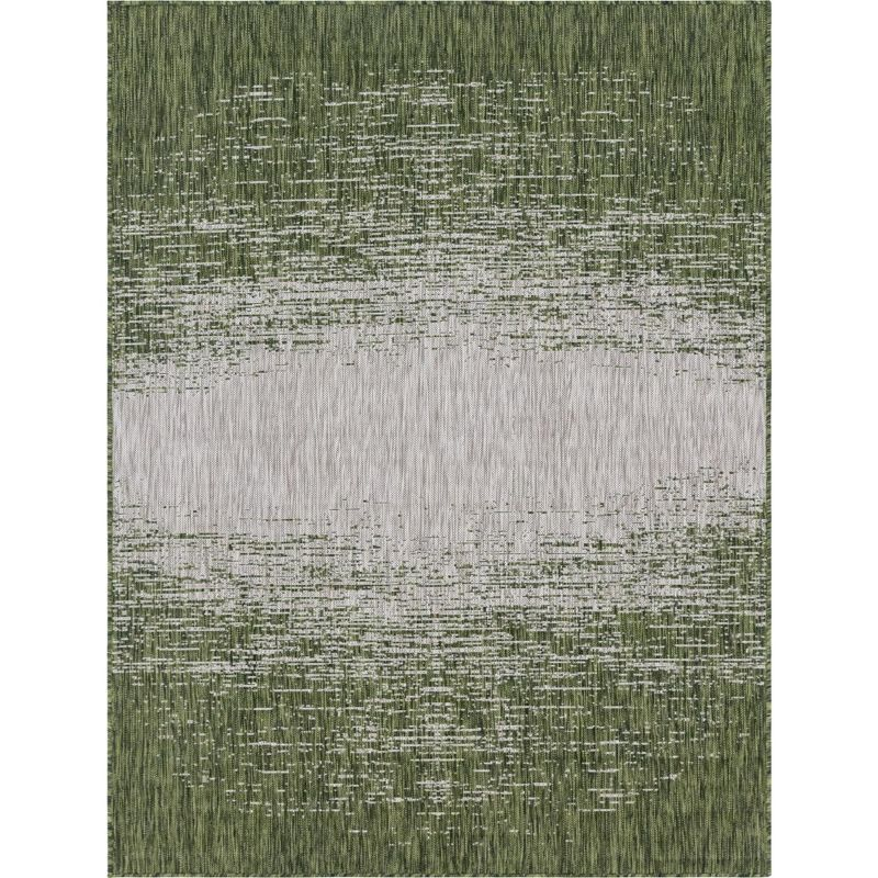 Unique Loom 9' 0 x 12' 2 Rectangle Indoor/Outdoor Modern Green Area Rug