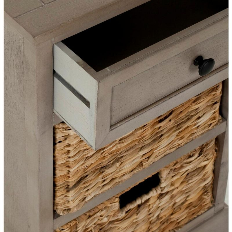 Carrie Side Table - Vintage Grey - Safavieh.