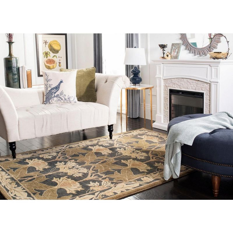 Anatolia AN541 Hand Tufted Indoor Accent Rug - Navy/Sage - 3'x5' - Safavieh
