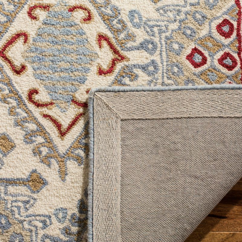 Micro-Loop MLP511 Hand Tufted Indoor Area Rug - Ivory/Red - 5'x8' - Safavieh