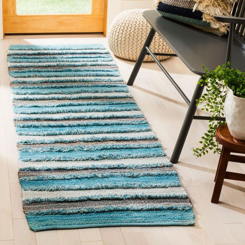 Montauk MTK951 Hand Woven Accent Rug - Aqua/Multi - 2'6"x4' - Safavieh.