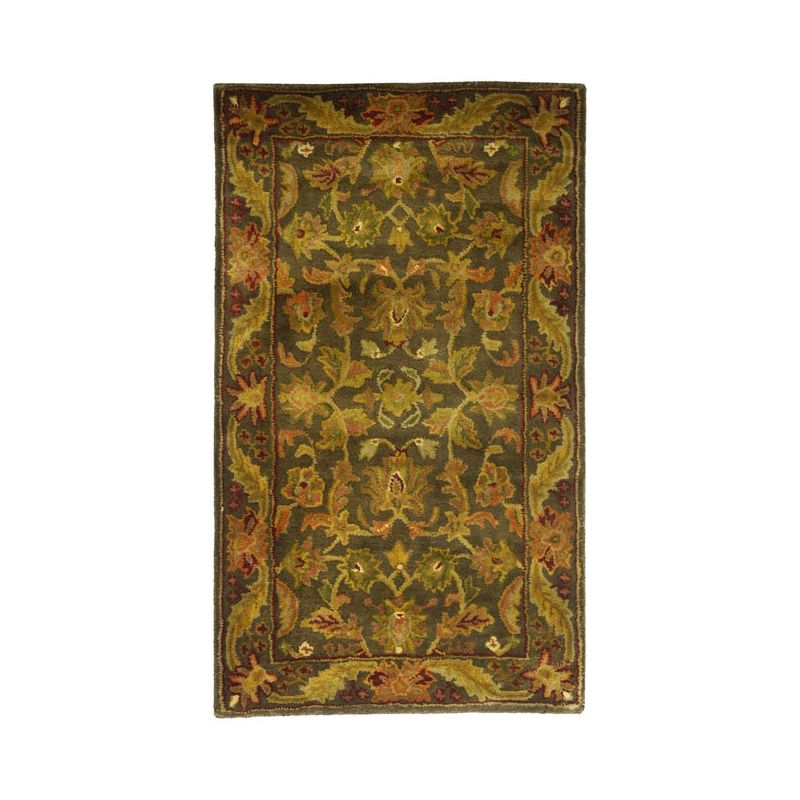 Antiquity AT52 Hand Tufted Indoor Accent Rug - Green/Gold - 2'3"x4' - Safavieh
