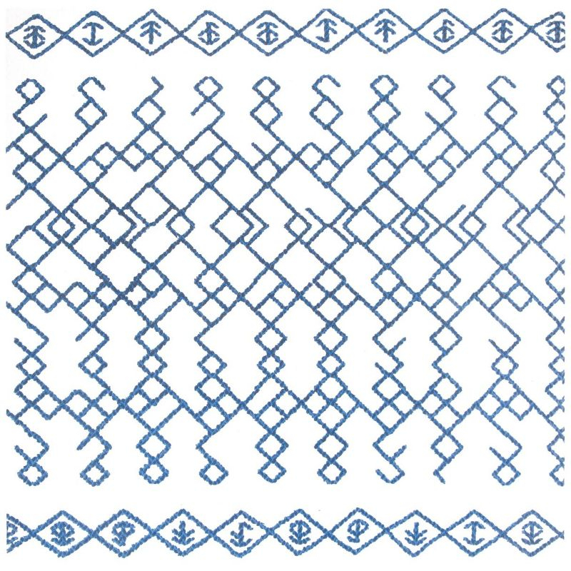 Cedar Brook CDR501 Loomed Indoor Area Rug - Ivory/Navy - 6'x6' - Safavieh