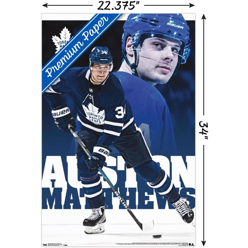 Trends International NHL Toronto Maple Leafs - Auston Matthews 17 Unframed Wall Poster Print Black Clip Bundle 22.375" x 34"