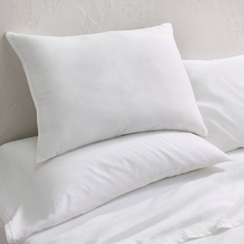 Standard/Queen Machine Washable Firm Down Alternative Pillow - Casaluna™: Hypoallergenic, 300 Thread Count Cotton