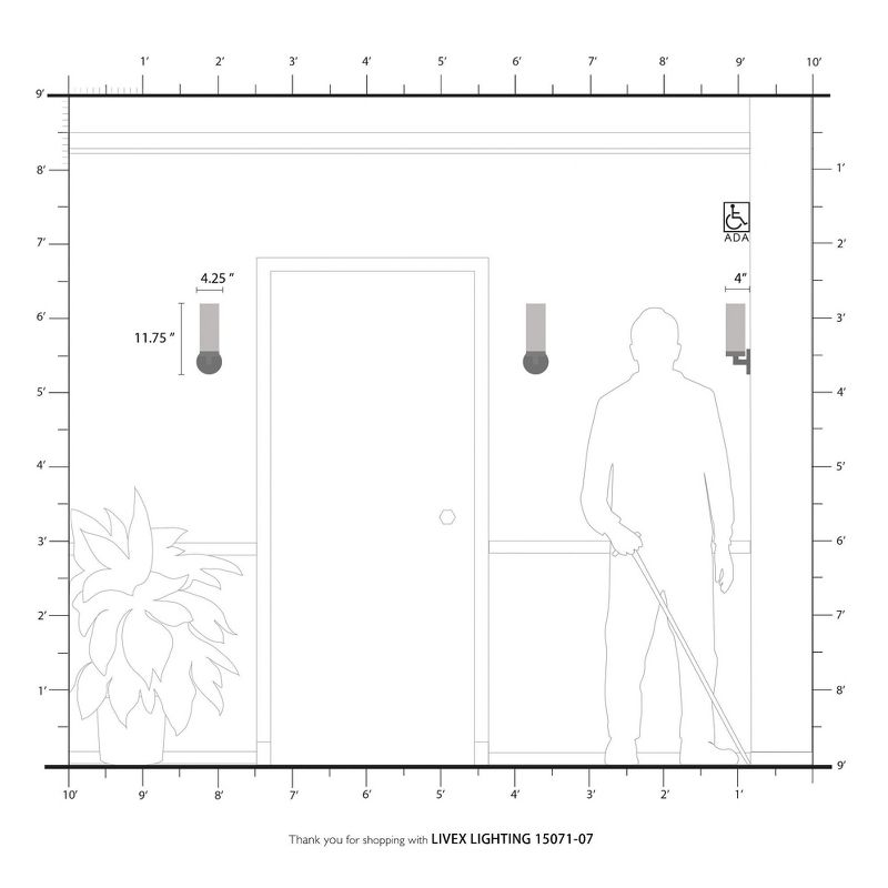 Livex Lighting Aero 1 - Light Sconce in  Bronze