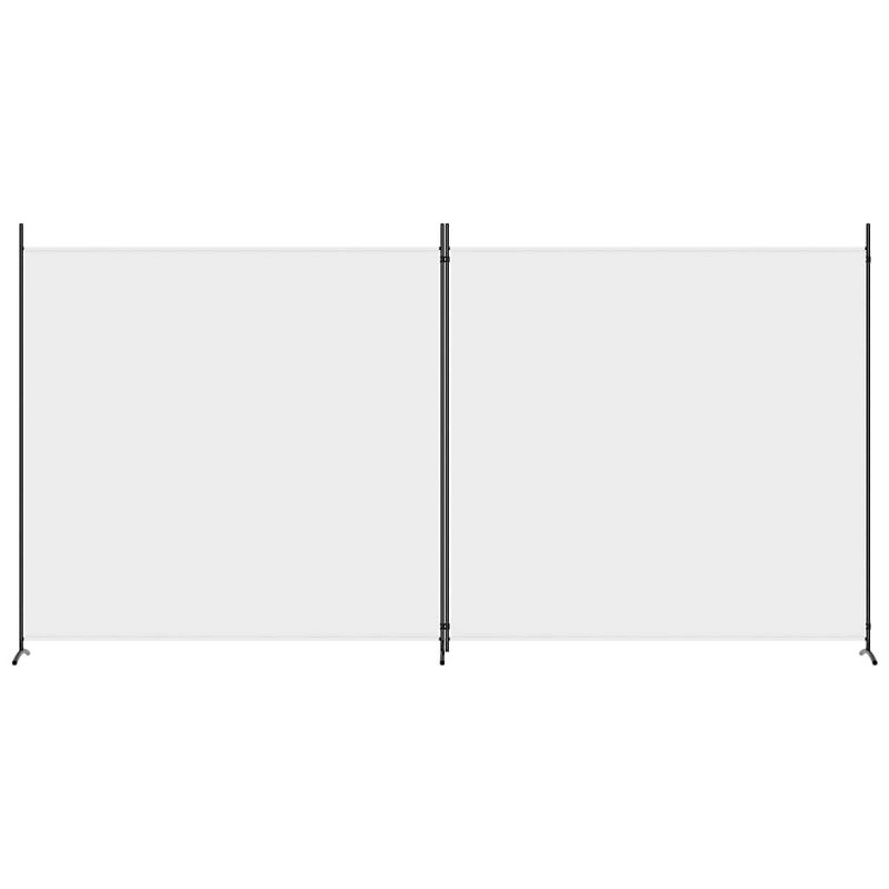 vidaXL 2-Panel Room Divider White 137"x70.9" Fabric