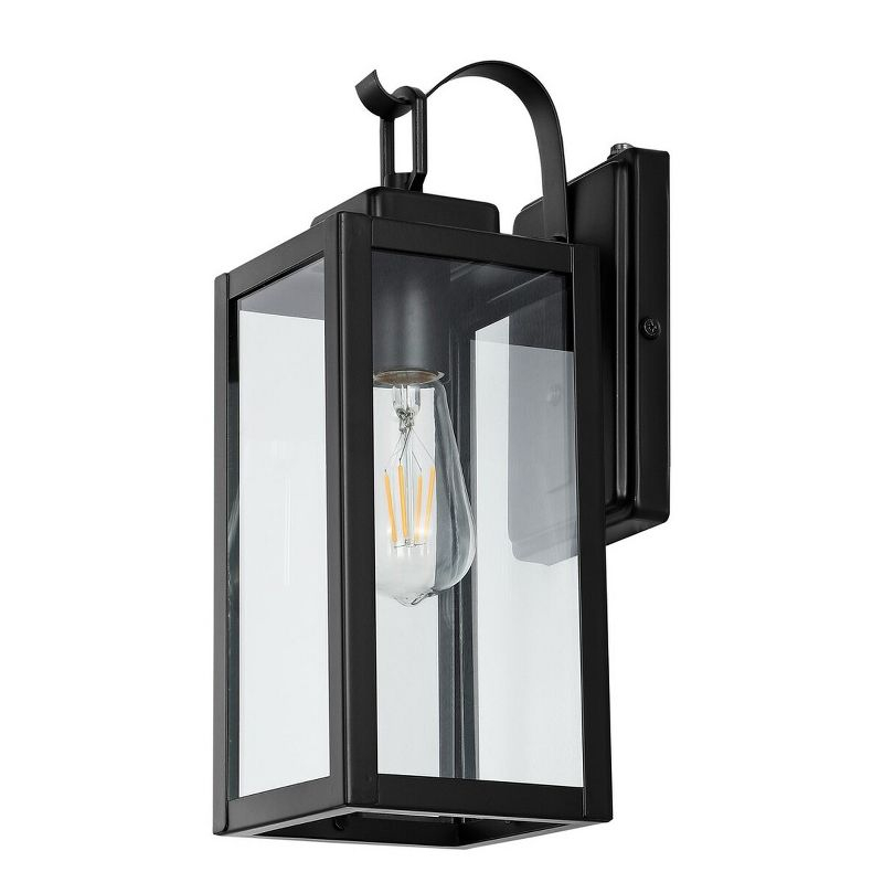 Clemens 6.65" Outdoor Sconce (Set of 2) - PLT4018 - Black - Safavieh