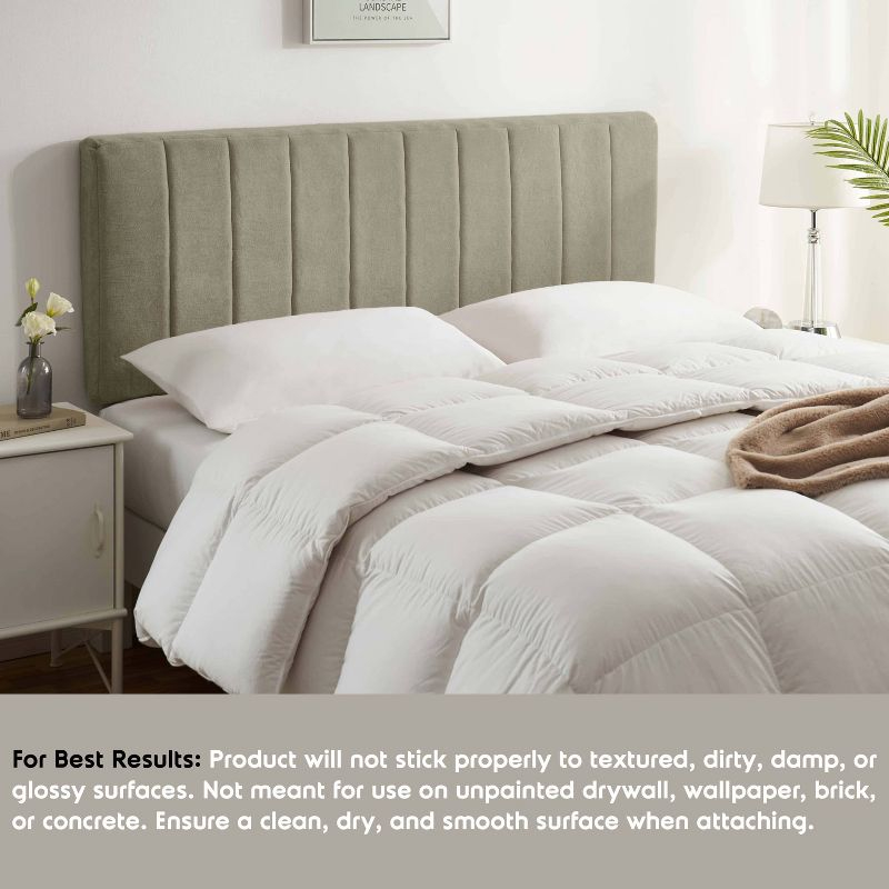 Upholstered Queen Headboard - Easy Assemble Wall Mounted Headboard with 3D Soundproof Wall Panels for Queen Size Bed - Olive Green
