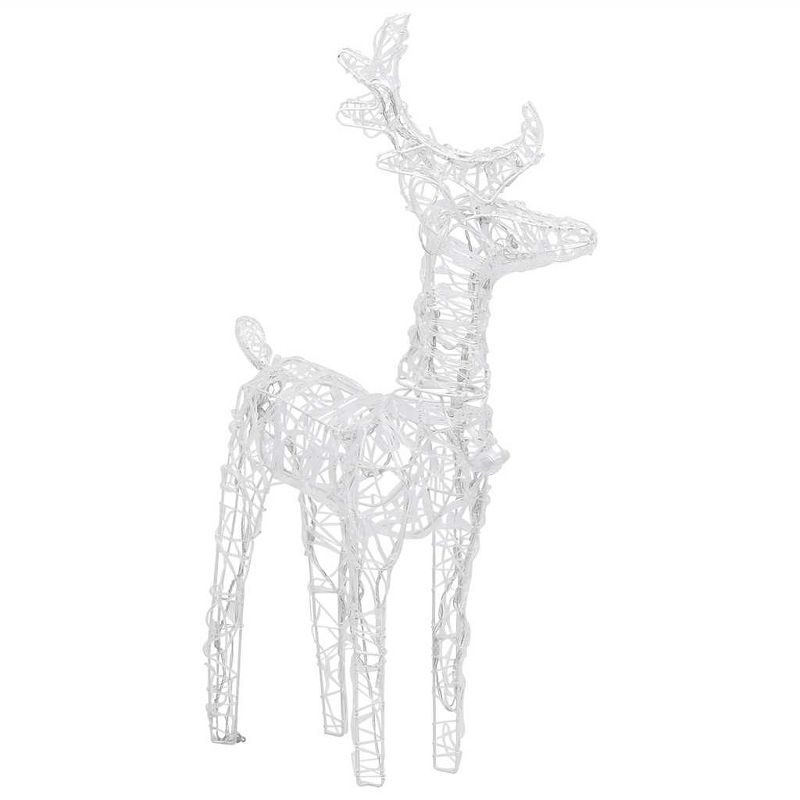 vidaXL Christmas Reindeers 2 pcs Cold White 80 LEDs Acrylic