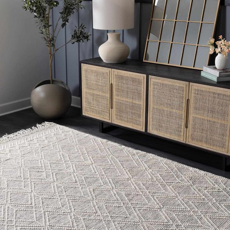 Hauteloom Rectangle Area Rug   Ivory
