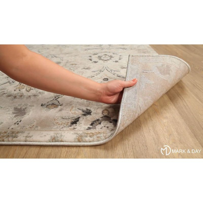 Mark & Day Schipborg 6'7"x9'6" Rectangle Woven Indoor Area Rugs Metallic Gold