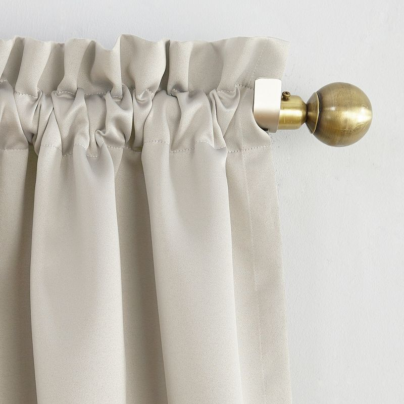 40"x84" Sun Zero Blackout Kenneth Energy Saving Rod Pocket Curtain Panel Pearl: Thermal Insulated, Noise Reduction