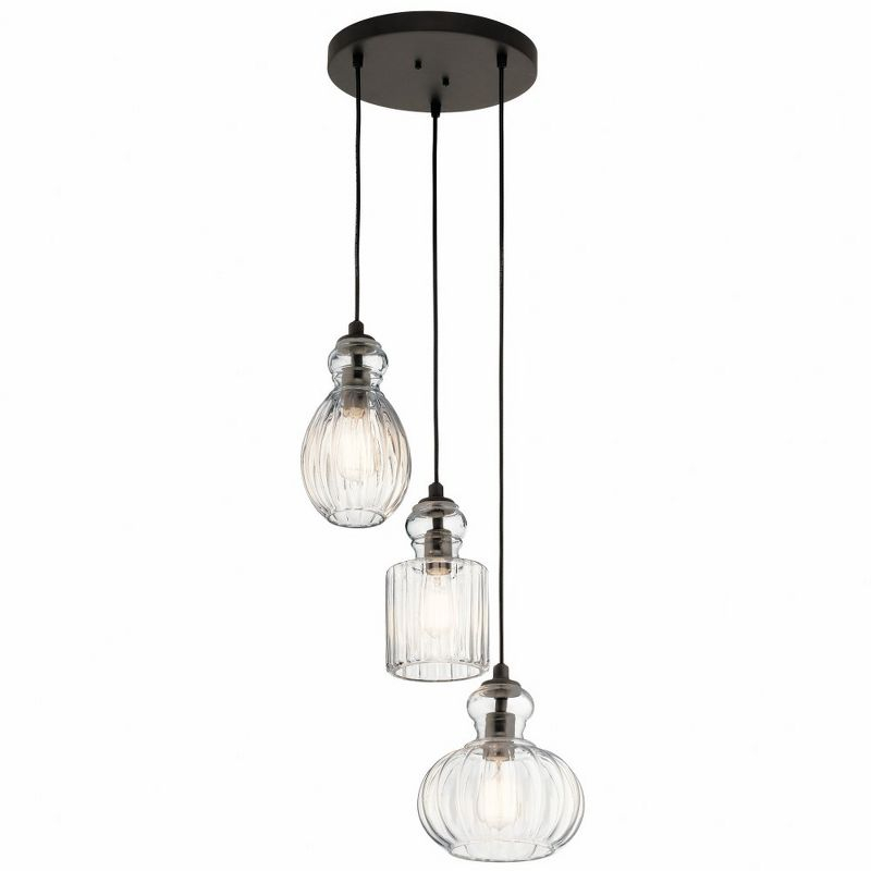 Kichler Lighting Riviera 3 - Light Pendant in  Olde Bronze