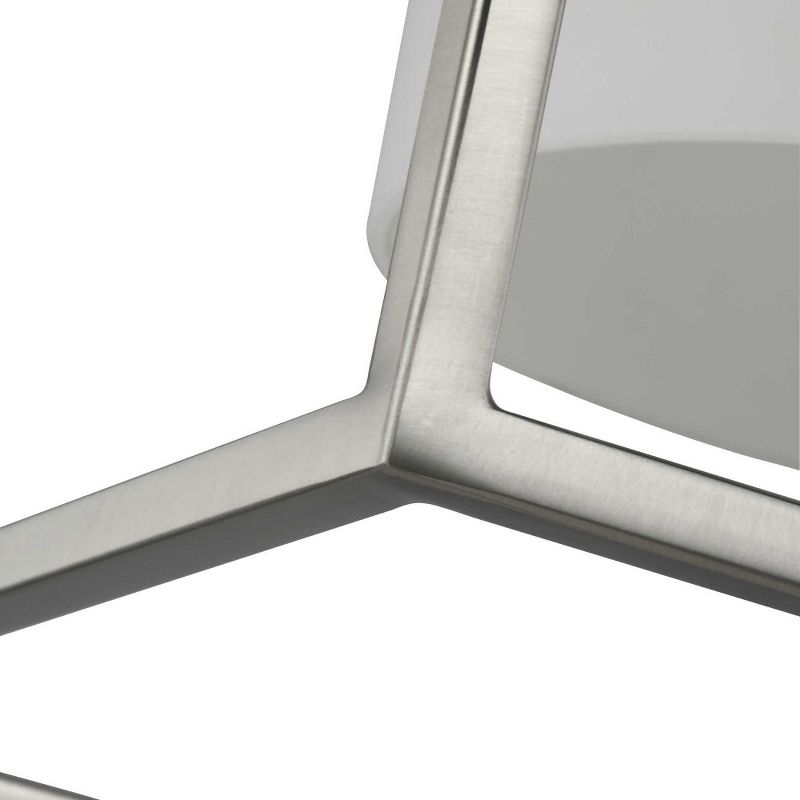 Progress Lighting Chadwick 1-Light Mini-Pendant, Brushed Nickel, Opal Glass Shade