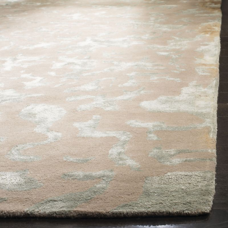 Soho SOH525 Hand Tufted Indoor Area Rug - Taupe/Light Blue - 5'x8' - Safavieh