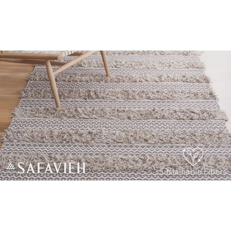 Natura NAT929 Power Loomed Runner Rug - Grey/Ivory - 2'3"x9' - Safavieh.