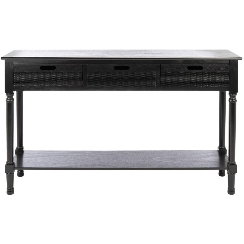 Landers 3 Drawer Console Table - CNS5711B - Black - Safavieh