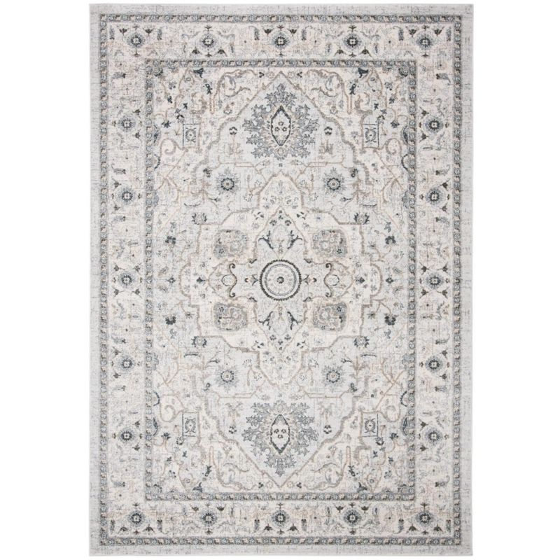 Isabella ISA936 Power Loomed Area Rug - Light Grey/Grey - 8'x10' - Safavieh