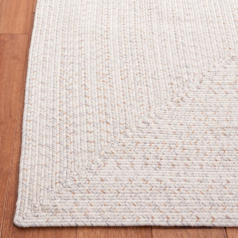 Braided BRA201 Hand Woven Indoor Machine Washable Area Rug - Ivory/Light Grey - 8'x10' - Safavieh
